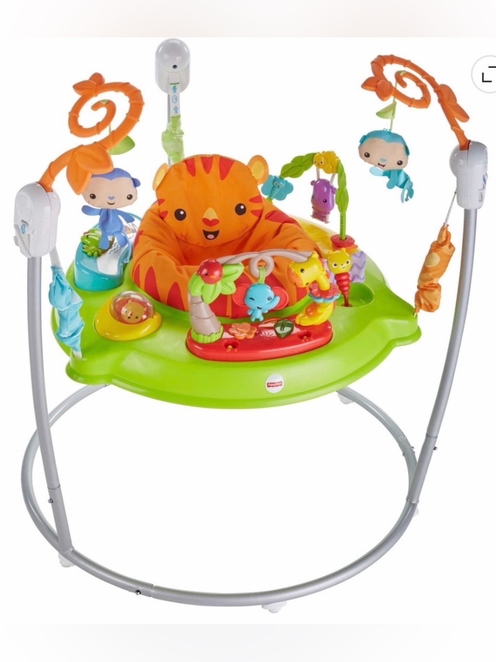 Fisher-Price Jumperoo Tiger Time Activity Jumper - Interactive Baby Play Seat